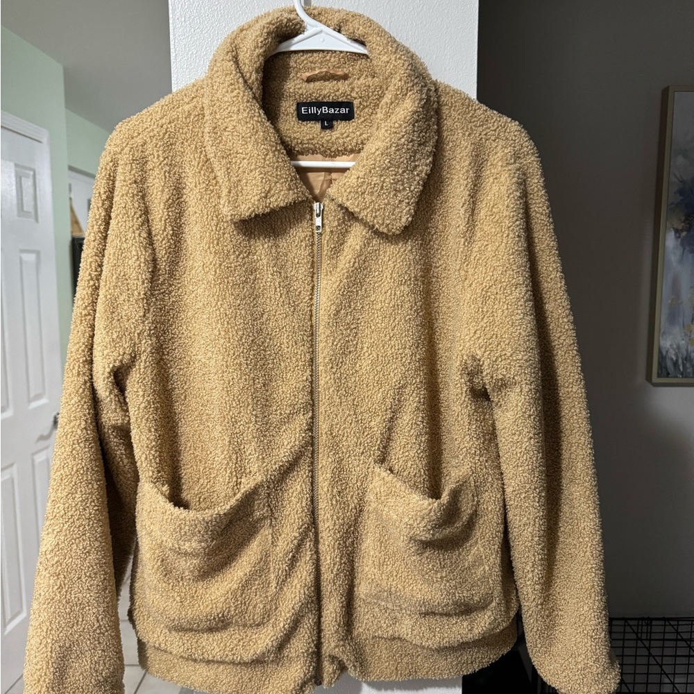 Cozy Tan Sherpa Jacket